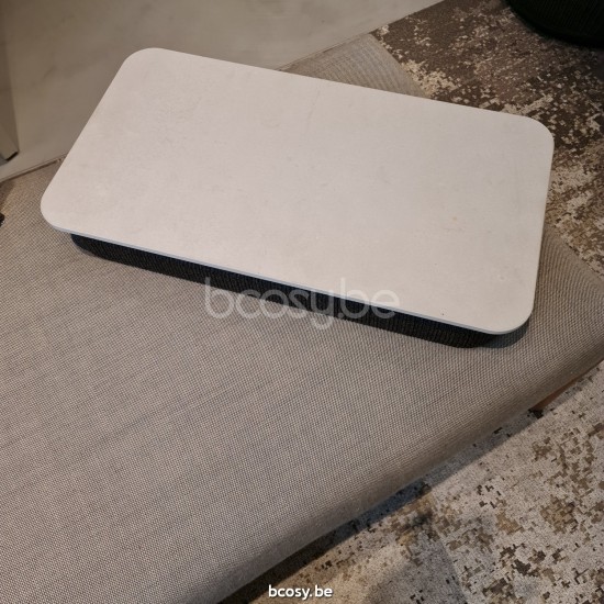 Vincent Sheppard Lento Table d'appoint modulaire Corde Anthracite-Charbon Polypropylène dessus de table Céramique Portland.