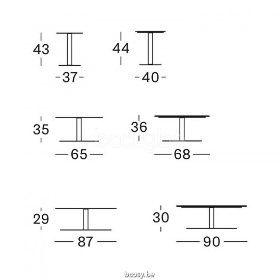 Vincent Sheppard Kodo Round Garden Coffee Table Dia 90 Fossil Grey Aluminium frame Fossil Grey Aluminium top.