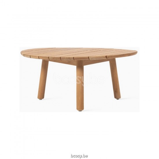  Vincent Sheppard Table basse ANTON Anton Dia 70 Table ronde de jardin Cadre en Teck non traité.