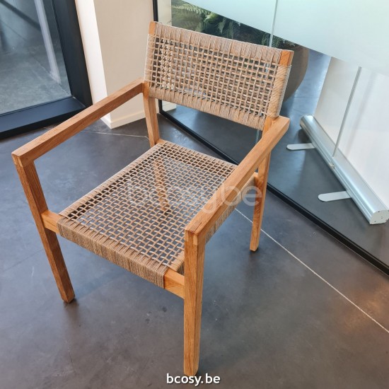 Jardinico DUNE Fauteuil Teck - Corde lin.