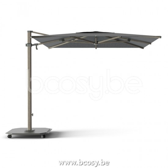 Jardinico JCP302 260x260 Square Cantilever Parasol Pole Cappuccino Canopy Onyx Sunbrella Plus Marine.