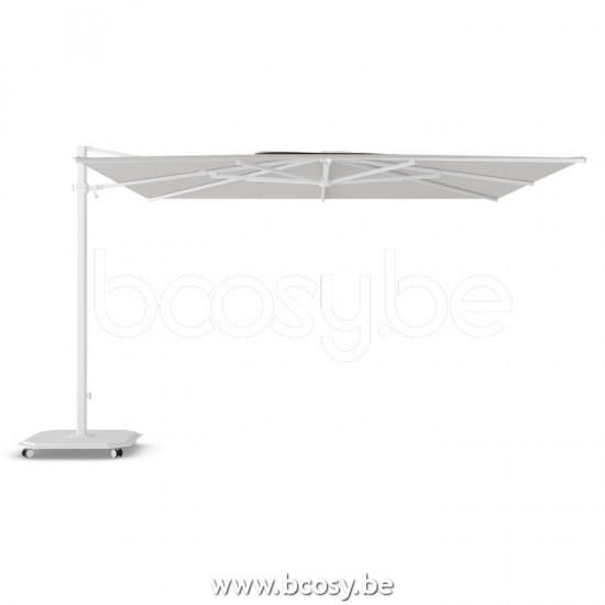 Jardinico JCP401 370x370 Square Cantilever Parasol Pole White Canopy Mooncrest Sunbrella Plus Marine.