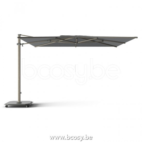 Jardinico JCP401 370x370 Square Cantilever Parasol Pole Cappuccino Canopy Onyx Sunbrella Plus Marine.