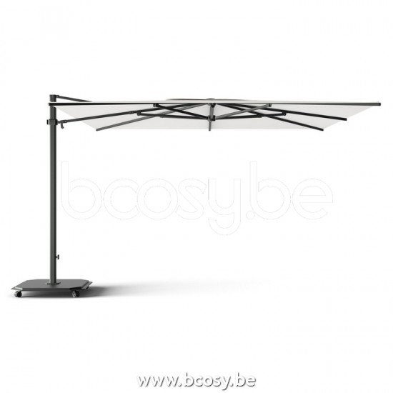 Jardinico JCP401 370x370 Square Cantilever Parasol Pole Black Canopy Pearl Sunbrella Plus Marine.