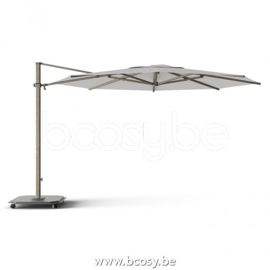 Jardinico JCP403 Ø400 Round Cantilever Parasol Pole Cappuccino Canopy Mooncrest Sunbrella Plus Marine.
