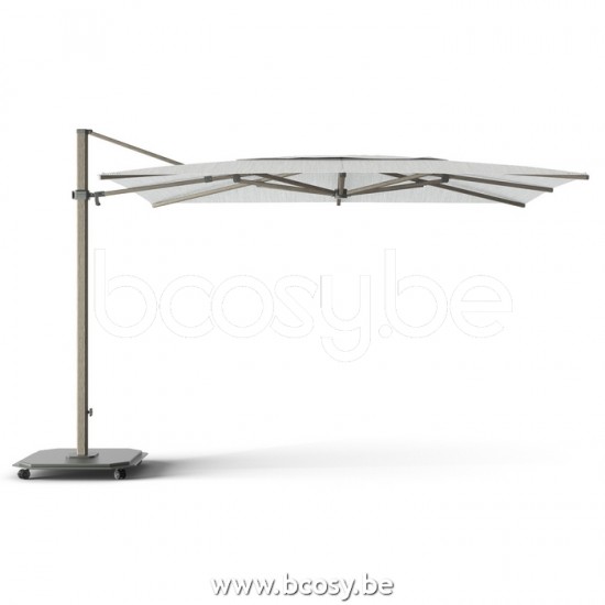 Jardinico JCP404 250B x350 Rectangular Cantilever Parasol Pole Cappuccino Canopy Ice Sunbrella Plus Marine.