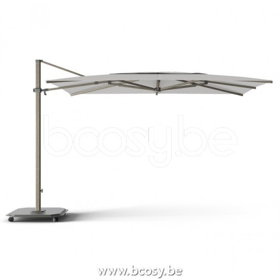 Jardinico JCP404 250B x350 Rectangular Cantilever Parasol Pole Cappuccino Canopy Mooncrest Sunbrella Plus Marine.