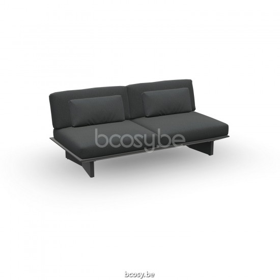 Jati Kebon Arbon Loungebasis 2-zit Antraciet mat aluminium.