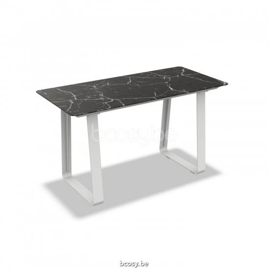 Jati Kebon Elko Bartafel Wit mat aluminium Tafelblad Keramisch Black marble.