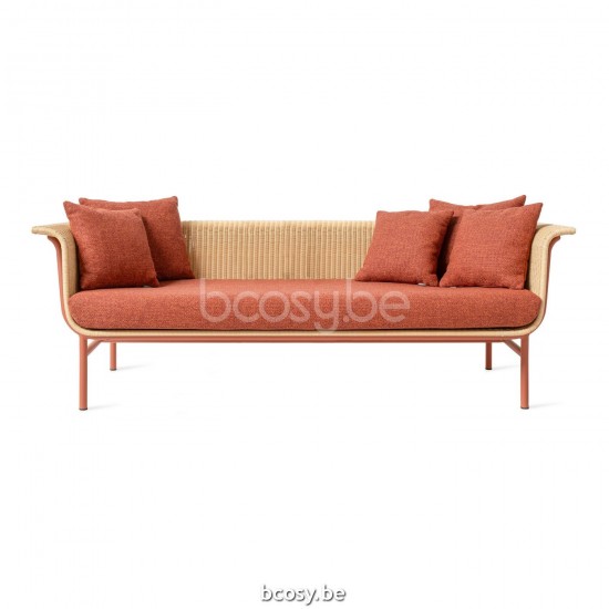 Vincent Sheppard Wicked Loungesets 3zit Terracotta Aluminium frame Naturel Wicker Polyethyleen.