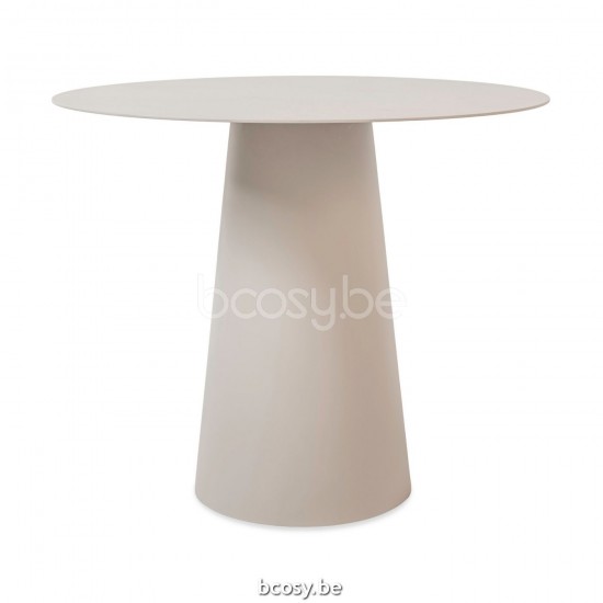 Vincent Sheppard Sandro Rond Table de Jardin Cadre en Aluminium Blanc dune dessus de table Céramique Portland.