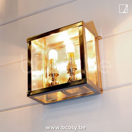 Leuchtenreich Vitrine Petite Wall Wandleuchte nickel gebürstet 2-flammig Außenwandleuchten rustikal/Landhaus.