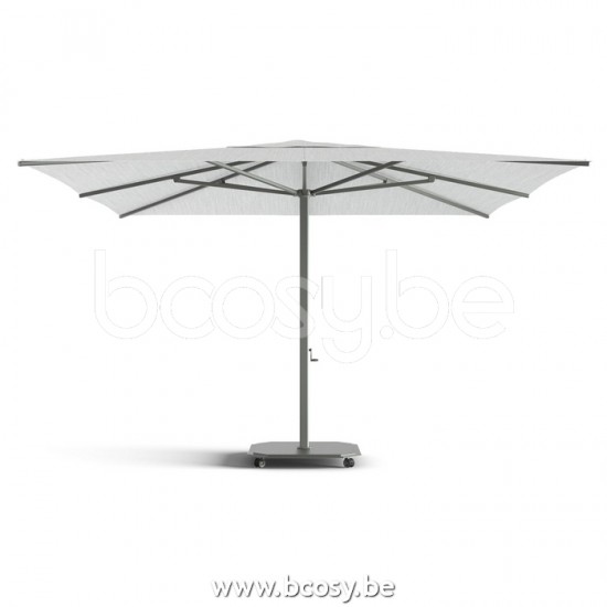 Jardinico JCP201 400x400 Quadratischer Ampelschirm Anthrazit Mast Stoff Pearl Sunbrella Plus Marine.