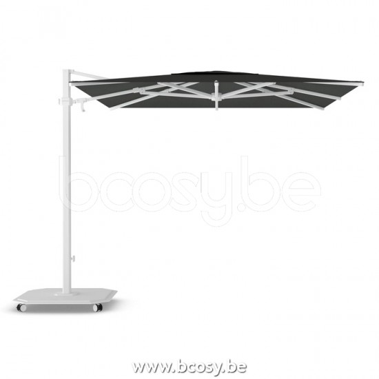Jardinico JCP302 260x260 Quadratischer Freiarmschirm Weisser Mast Stoff Pitch Sunbrella Plus Marine.