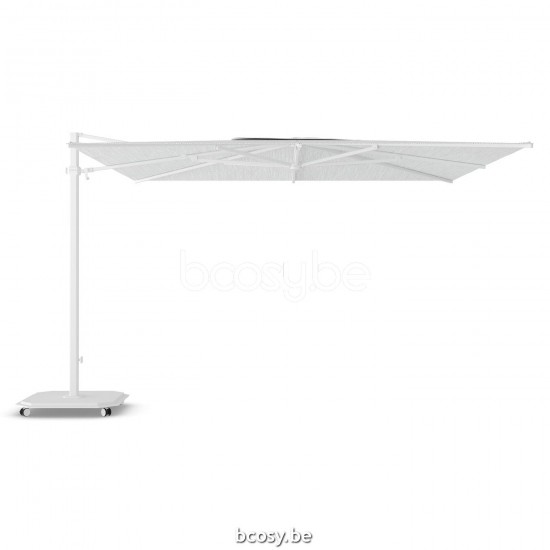 Jardinico CARACTERE JCP401 370x370 Square Sidepost Cantilever Free Pole Mast Floating Parasol 3,7x3,7 Pole Mast Post White Powder Coated Aluminium| Canopy-fabrics Ice Sunbrella Plus Marine.