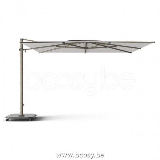 Jardinico JCP401 370x370 Quadratischer Freiarmschirm Strukturiertes Cappuchino Aluminium Mast Stoff Mooncrest Sunbrella Plus Marine.