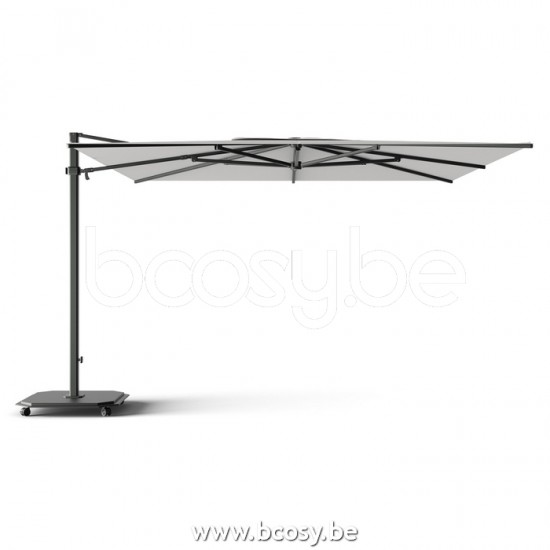 Jardinico JCP401 370x370 Quadratischer Freiarmschirm Schwarzer Mast Stoff Mooncrest Sunbrella Plus Marine.