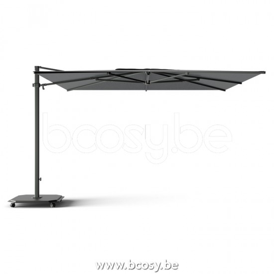 Jardinico JCP401 370x370 Quadratischer Freiarmschirm Schwarzer Mast Stoff Onyx Sunbrella Plus Marine.