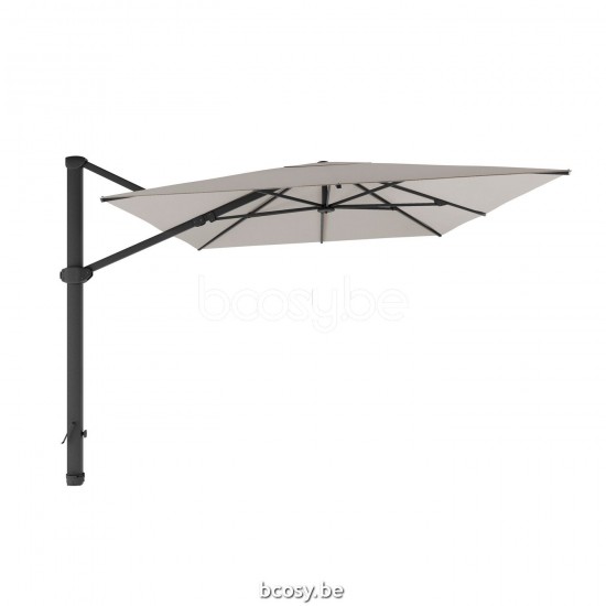 Jardinico LIMA 300x400 Parasol Deporté Mât Noir Toile Cloud Sunbrella.