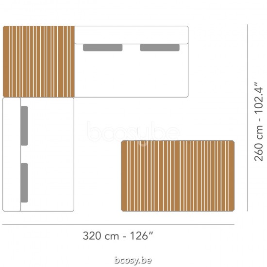  Jardinico MAUROO Concept 1 Weiß - Teakholz.