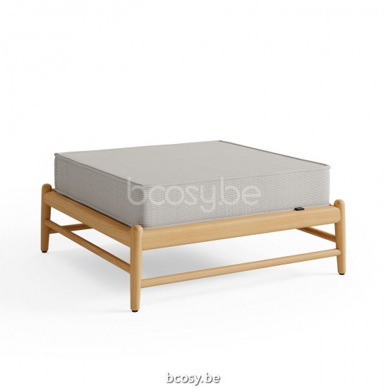 Jardinico NOA Hocker 83x83 Teakholz Truffle.