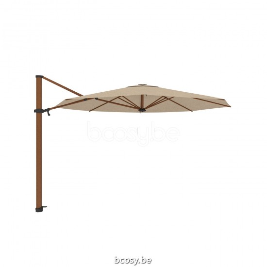 Jardinico ANTEGO 350XR Round Cantilever Parasol Pole Alu Teak Canopy Latte Sunbrella.