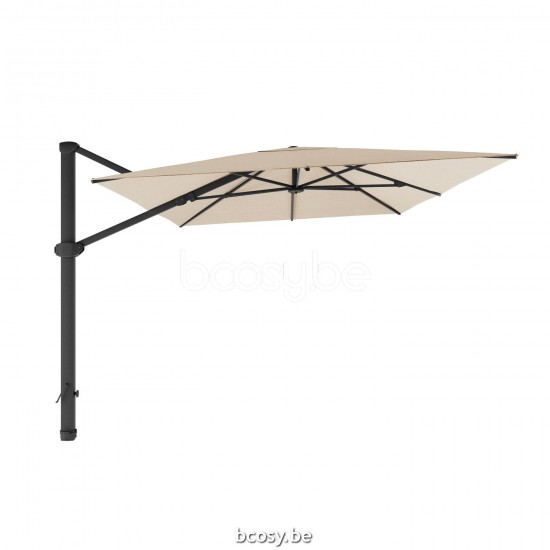 Jardinico LIMA 300x400 Rectangular Cantilever Parasol Pole Black Canopy Latte Sunbrella.