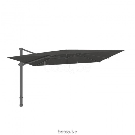Jardinico LIMA 400x400 Square Cantilever Parasol Pole Anthracite Canopy Night Sunbrella.