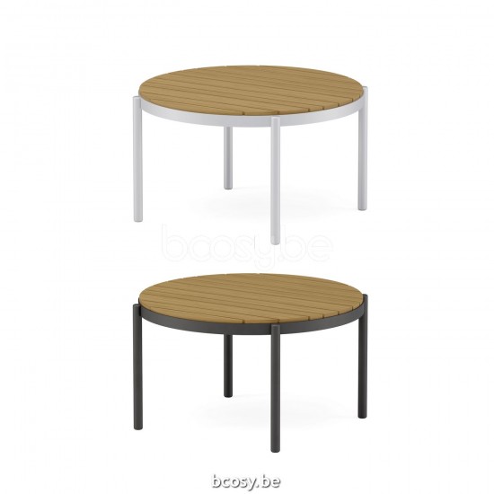 Jardinico VOLTE Round Nesting Coffee Table Charcoal Teak.