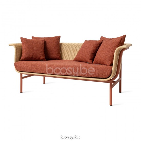 Vincent Sheppard Wicked Loungesets 2zit Terracotta Aluminium frame Naturel Wicker Polyethyleen.