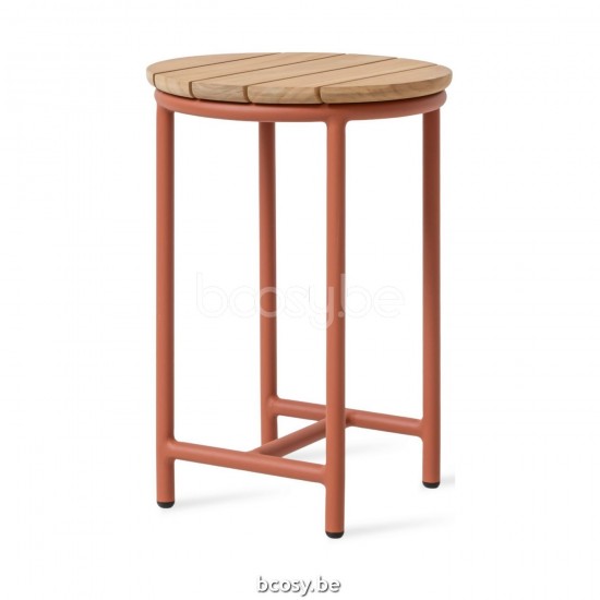Vincent Sheppard Wicked tuinsalontafels bijzettafels koffietafels voor buiten terras Terracotta Aluminium frame Round.