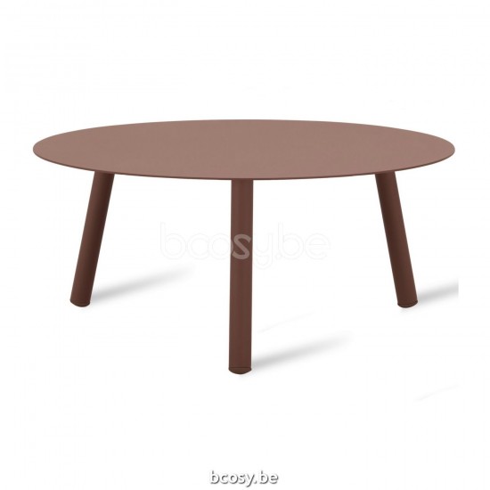 Vincent Sheppard Table de salon Lilo Lilo Dia 68 Table ronde de jardin Cadre en Aluminium Couleur rouille.