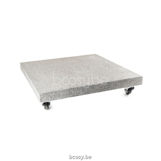 Jardinico AZORE Square Parasol Base Foot Stand 125 Kg Silk Grey Granite.