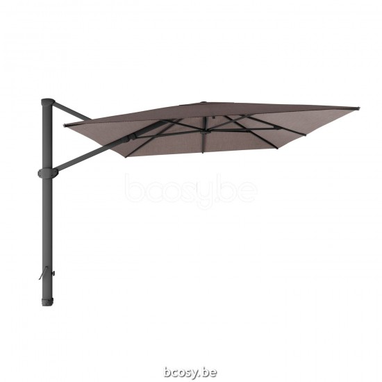 Jardinico LIMA 300x400 Rechteckiger Freiarmschirm Anthrazit Mast Stoff Walnut Sunbrella.