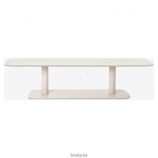 Vincent Sheppard Kodo Tables basses de jardin à café Cadre en Aluminium Gris fossile 129X45.