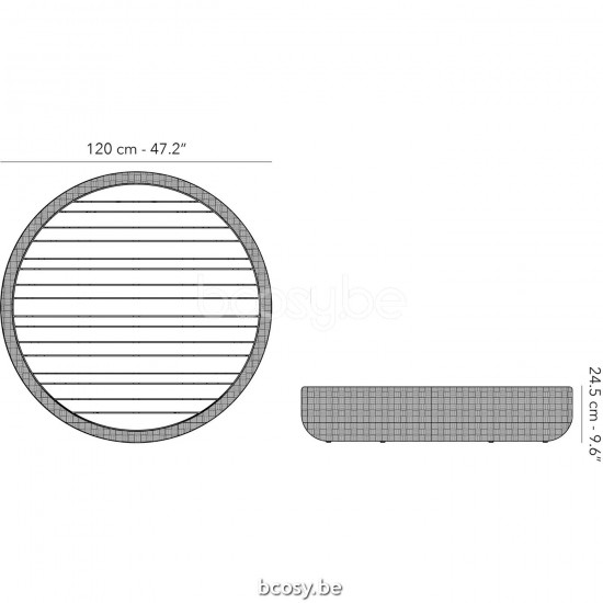 Garten.ag Brandstores Jardinico24 TUGU Couchtisch Kaffee Tisch--Ø120-F16K14-0.