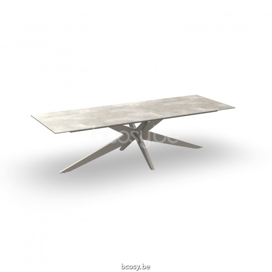 Jati Kebon Yate Dining Table Alu Sand Mat Ceramic Palladium Grey 12mm 280X100.