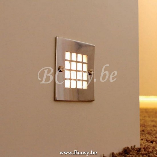 Leuchtenreich Grille Einbaustrahler Chrom 8x8 cm Einbauleuchten.