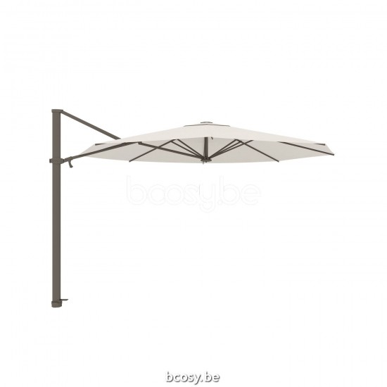 Jardinico ANTEGO 350XR Round Sidepost Cantilever Free Pole Mast Floating Parasol Ø3,5 Pole Mast Post lava| Canopy-fabrics Natural Classic-Acryl solids.