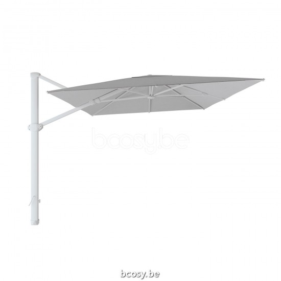 Jardinico LIMA 300x400 Rectangular Sidepost Cantilever Free Pole Mast Floating Parasol 3x4 Pole Mast Post White Powder Coated Aluminium| Canopy-fabrics Gris Nature Classic-Acryl solids.