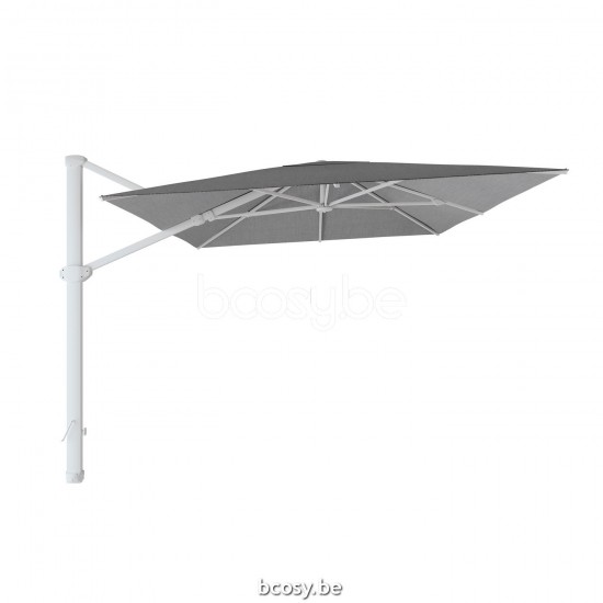 Jardinico LIMA 300x400 Rectangular Sidepost Cantilever Free Pole Mast Floating Parasol 3x4 Pole Mast Post White Powder Coated Aluminium| Canopy-fabrics Steel Sunbrella.
