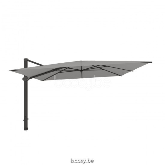 Jardinico LIMA 400x400 Square Sidepost Cantilever Free Pole Mast Floating Parasol 4x4 Pole Mast Post Black Powder Coated Aluminium| Canopy-fabrics Gris Nature Classic-Acryl solids.