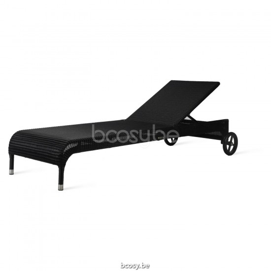 Vincent Sheppard Safi lits de jardin bain de soleil Fauteuils de relaxation chaises longues Tressage Noir Polyéthylène.