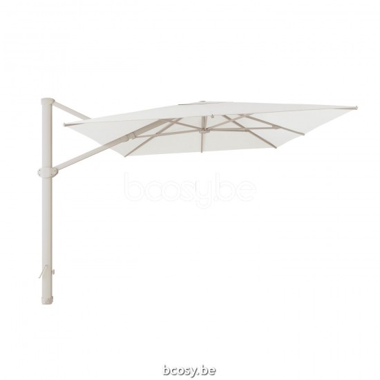 Jardinico LIMA 300x400 Parasol Ombrelle À Mât Libre Parasol Décentré Suspendu Deporté Pendant Flottant Rectangulaire 3x4 Mât Aluminium Thermolaqué En Lin| Toile-tissu Natural Classic-Acryl solids.