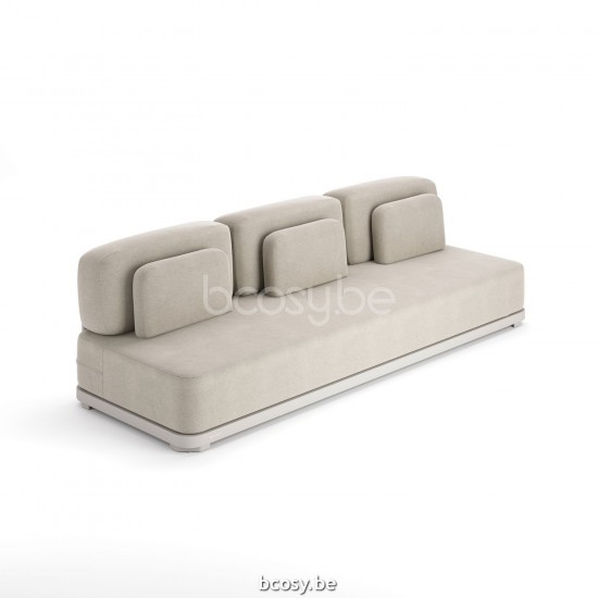 Jati Kebon Durbuy Lounge Base 3Seat Alu Sand Mat.