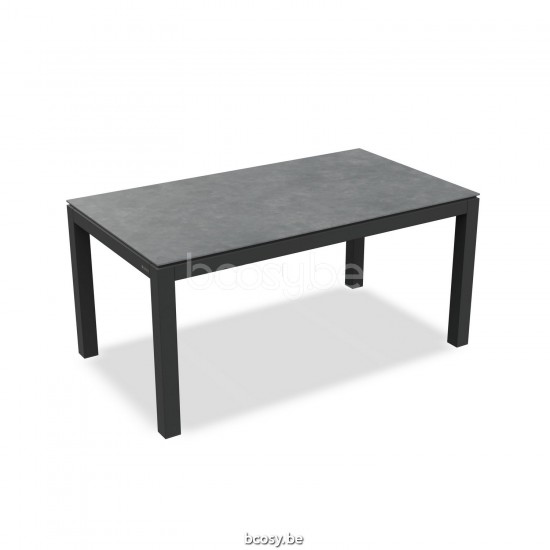 Jati Kebon Danli Dining Table Alu Charcoal Mat Ceramic Ash Grey 160X90.