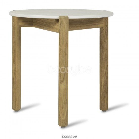 Vincent Sheppard Oda tuinsalontafels bijzettafels koffietafels voor buiten terras Onbehandeld teakhout frame Round.