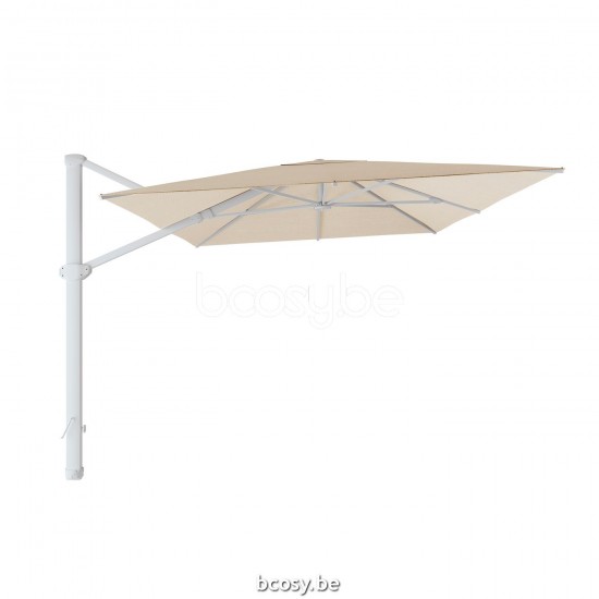  Jardinico LIMA 300x400 Rechteckiger Freiarmsonnenschirm Freiarmschirm 3x4 Sonnenschirmmast Weiß Matt Pulverbeschichtetes Aluminium| Sonnenschirmbespannung-bezug-tuch-stoff Latte Sunbrella.