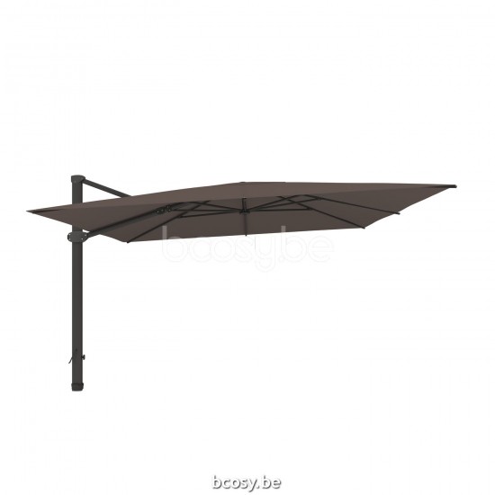  Jardinico LIMA 400x400 Quadratischer Freiarmsonnenschirm Freiarmschirm 4x4 Sonnenschirmmast Schwarz Matt Pulverbeschichtetes Aluminium| Sonnenschirmbespannung-bezug-tuch-stoff Walnut Sunbrella.