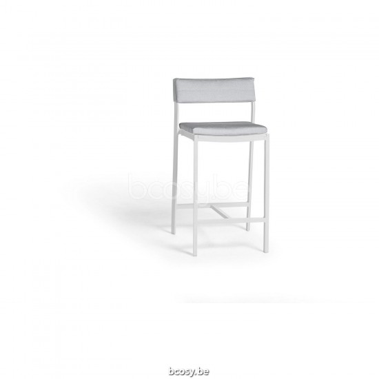 Diphano Metris tabouret de bar 62h Cadre Aluminium blanc.